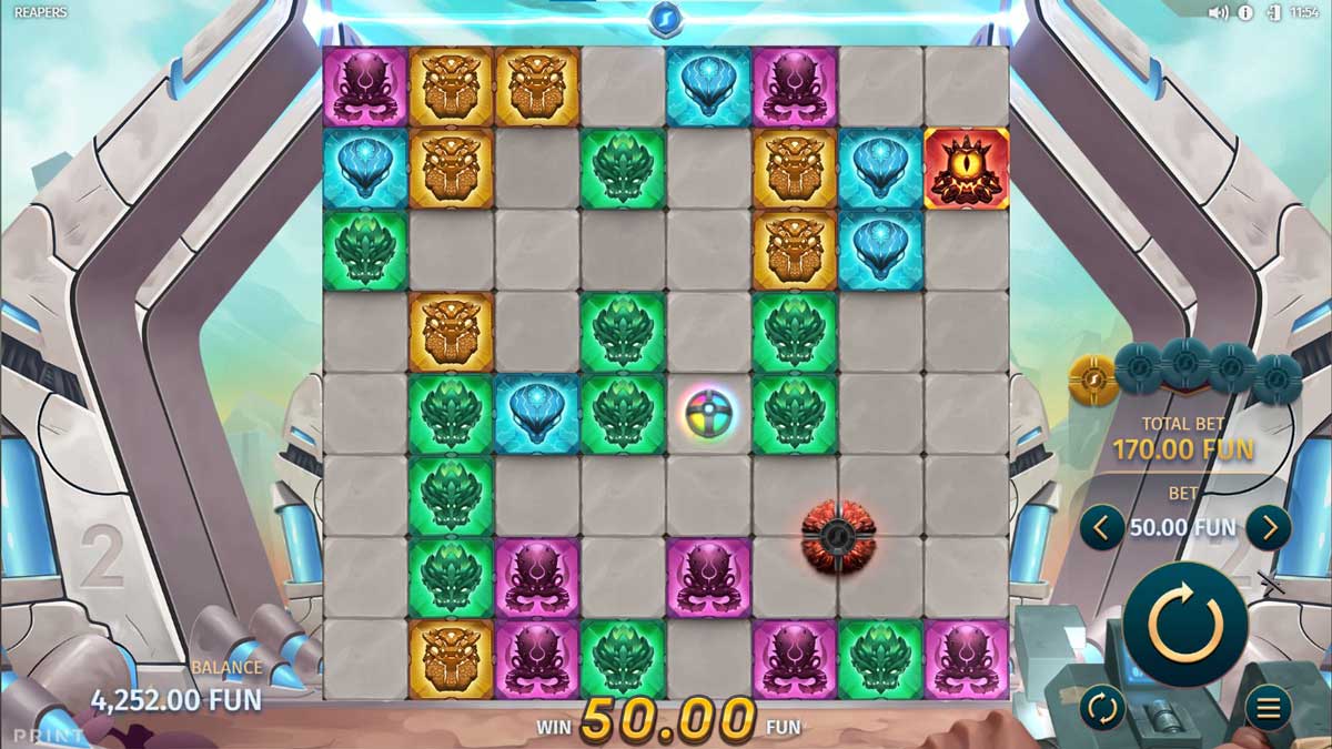 Reapers slot machine game screenshot